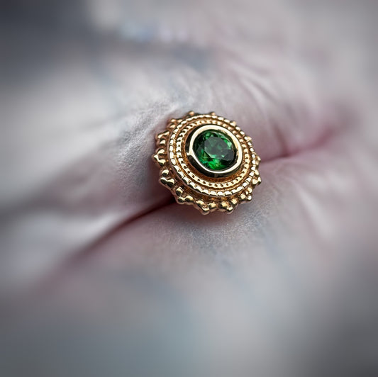 Rainforest Topaz Round Afghan In Rose Gold