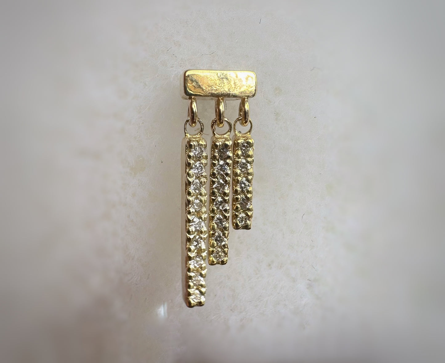 Gold & Diamond hidden helix dangle